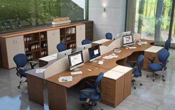 Комплект офисной мебели IMAGO книжные шкафы, 4 рабочих места в Архангельске - предосмотр 4